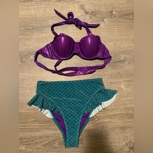 Ariel The Little Mermaid Princess Disney Mermaid Bikini Swimsuit Bathing Suit